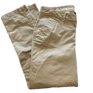 Eddie Bauer Legend Wash khaki chino stretch pants, boyfriend Slim, beige, 12